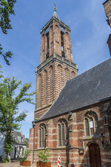 Fototapeta premium Historic reformed church in the center of Loenen, Netherlands
