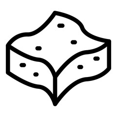 Swiss cheese icon. Outline swiss cheese vector icon for web design isolated on white background