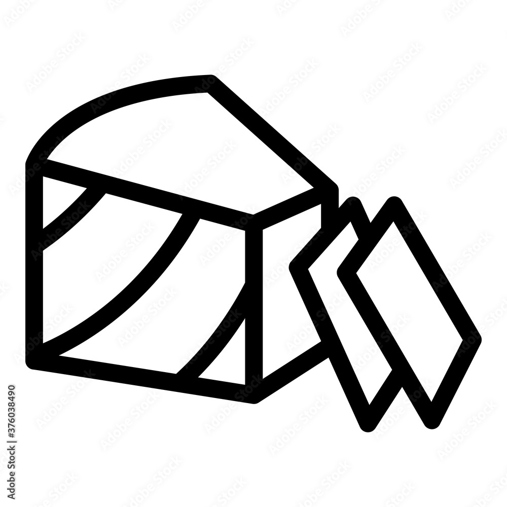 Poster cheese portion icon. outline cheese portion vector icon for web design isolated on white background