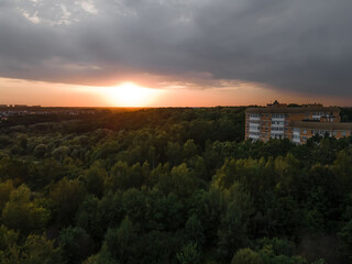 Sunset over the natural park