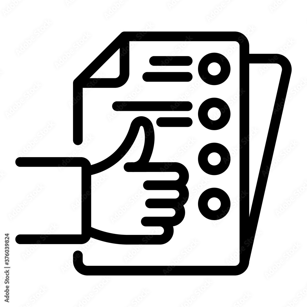 Poster checklist like icon. outline checklist like vector icon for web design isolated on white background
