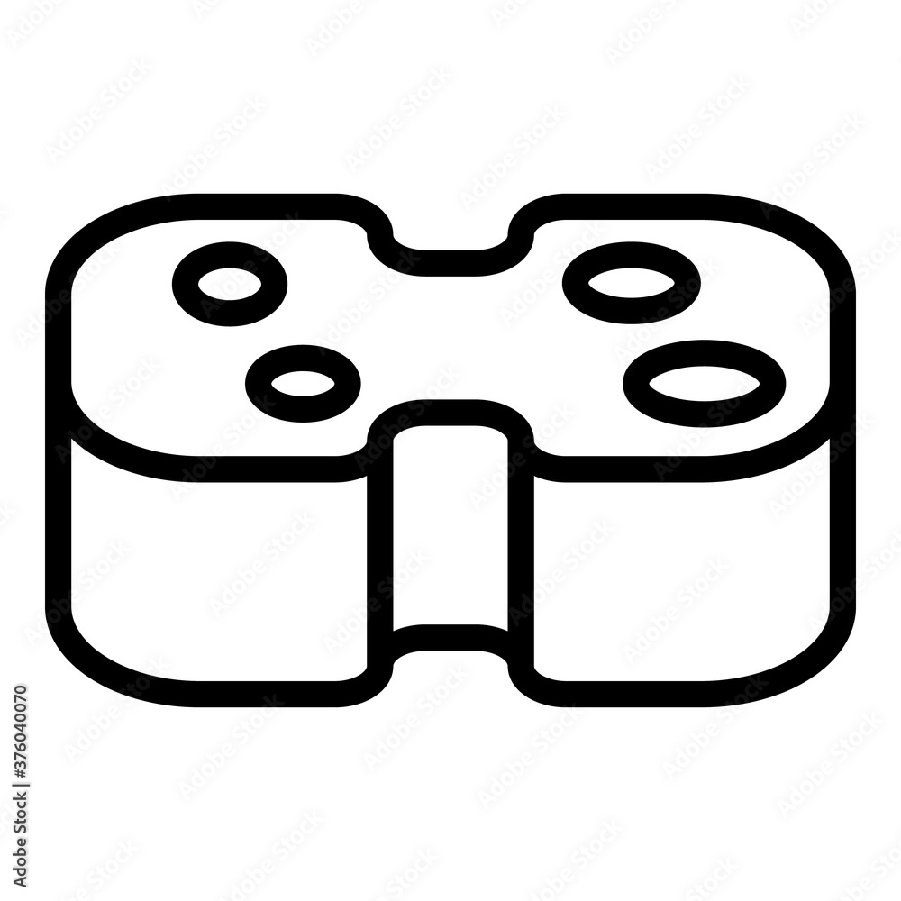 Poster foam sponge icon. outline foam sponge vector icon for web design isolated on white background