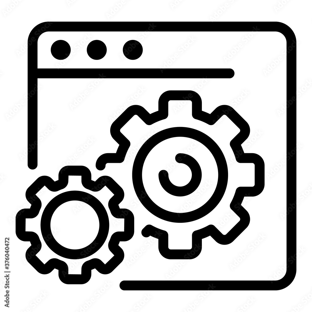 Poster internet page setting icon. outline internet page setting vector icon for web design isolated on whi