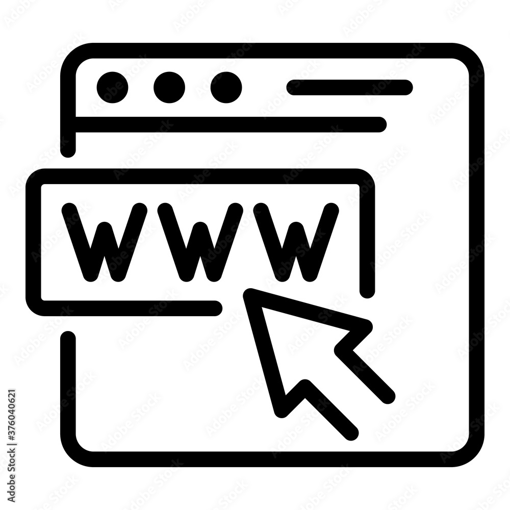 Poster browser window icon. outline browser window vector icon for web design isolated on white background
