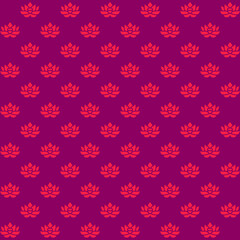 Pink lotus with dark pink background repeat pattern