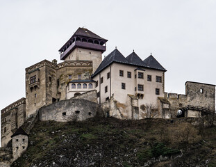 Old medieval castle in Trencin Slovak Republic 