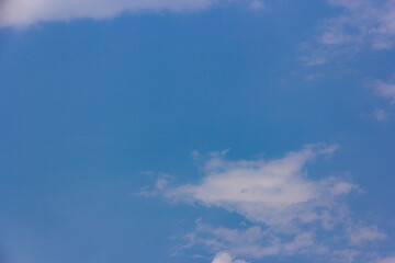 Fototapeta na wymiar Blue sky with white clouds, blue sky background, copy space