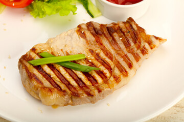 Grilled pork cutlet