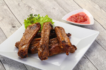 Roasted pork ribs