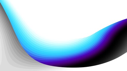 Abstract digital art fractal pattern. Expressive shapes on white background. Aspect ratio 16 : 9