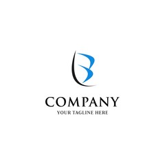 letter B for Sailing Boat  Logo template