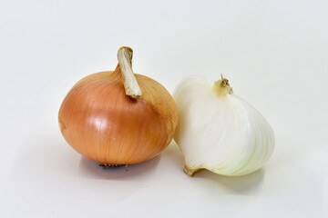 onions on a white