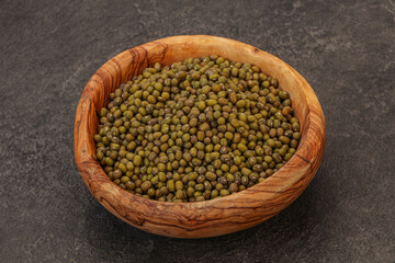 Vegetarian cuisine - dry green lentil