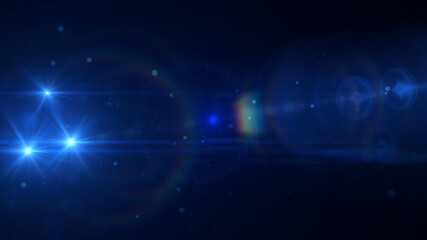 blue light lens in space illustration