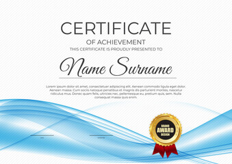 Certificate, diploma template of background. Vector illustration