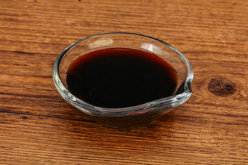 Asian soya sauce in the bowl