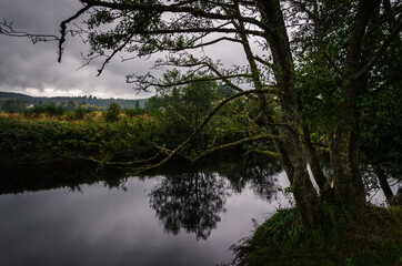 Fototapeta na wymiar Forth river in Aberfoyle, Loch Lomond and The Trossachs National Park, Scotland