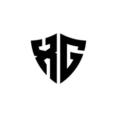 Obraz premium XG monogram logo with shield shape design template