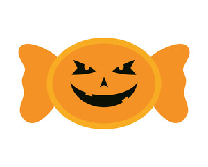 halloween sweet candy with face icon