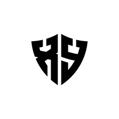 Obraz premium XY monogram logo with shield shape design template