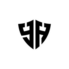 Obraz premium YH monogram logo with shield shape design template