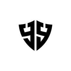 Obraz premium YY monogram logo with shield shape design template