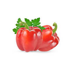 sweet pepper on white background