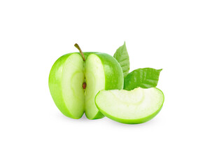 Green apple isolated on white background