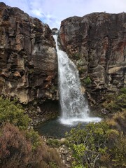 Fototapeta na wymiar Waterfall in rocks - New Zealand