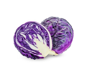 purple cabbage  on a white background