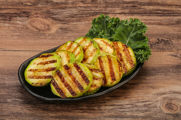 Vegan cuisine Grilled zucchini slices