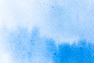  Blue watercolor abstract background on White paper texture