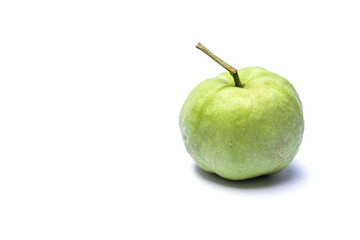 Guava is a fruit that has a green skin and is rich in vitamins.