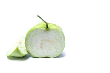 Guava is a fruit that has a green skin and is rich in vitamins.