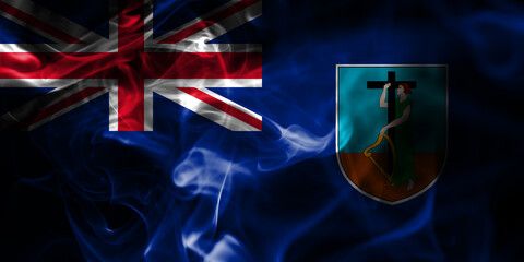 Montserrat smoke flag, British Overseas Territories, Britain dependent territory flag