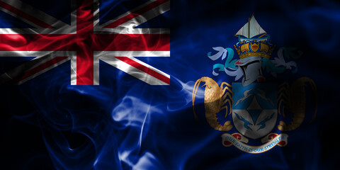 Tristan da Cunha smoke flag, British Overseas Territories, Britain dependent territory flag