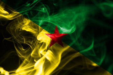  French Guiana smoke flag, France dependent territory flag