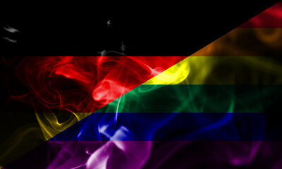 Germany Gay smoke flag, LGBT Germany flag