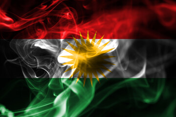  Kurdistan smoke flag, Iraq dependent territory flag