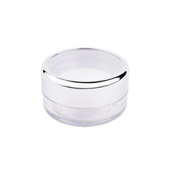 close up of beauty hygiene container isolated over white background