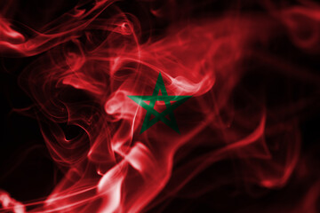 Morocco smoke flag