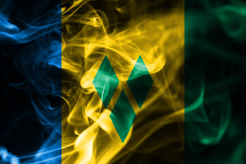 Saint Vincent and the Grenadines smoke flag