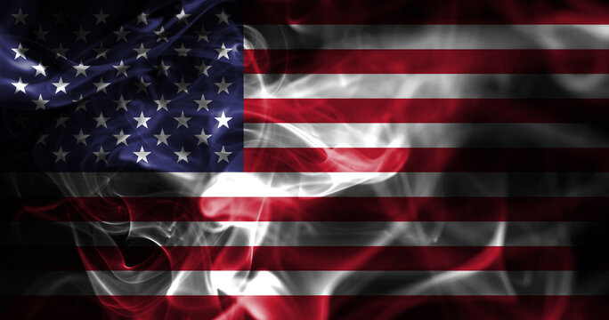 United States of America smoke flag, American flag, USA flag