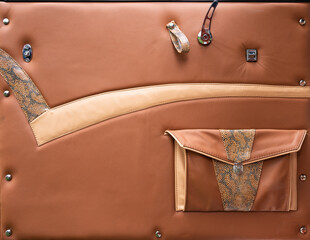Interior trim of a retro car door.