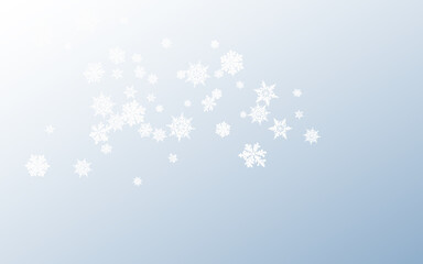 White Snow Panoramic Vector Gray Background. 