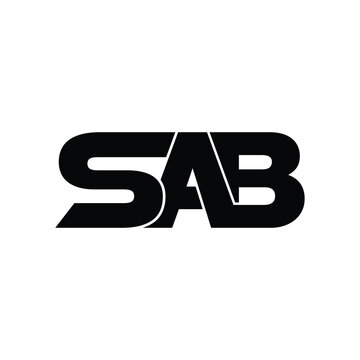 SAB letter monogram logo design vector
