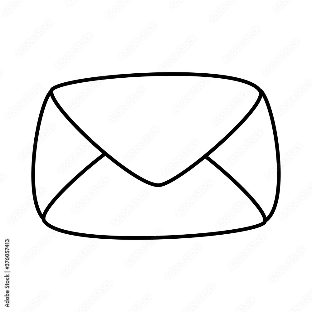 Poster envelope mail message line style icon