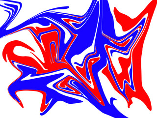 Obraz premium light blue and red abstract watercolor luxury pattern fluid liquid light color on white.