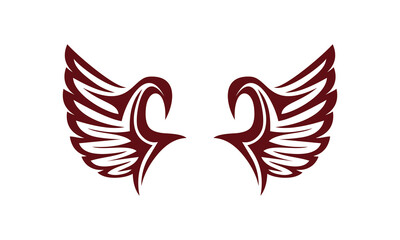 flying wings vector logo