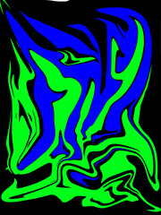 light green and blue abstract watercolor luxury pattern fluid liquid light color on black.